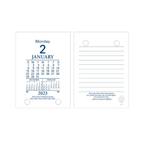 Collins 2023 Desk Calendar Refill Day to a Page Stationery