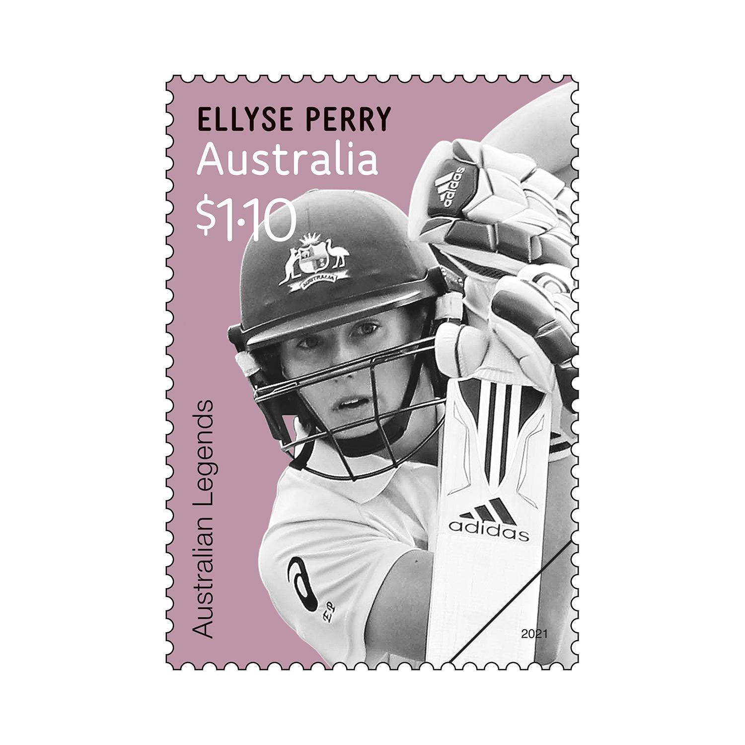 Set of Australian Legends of Cricket Gummed Stamps Australian Legends