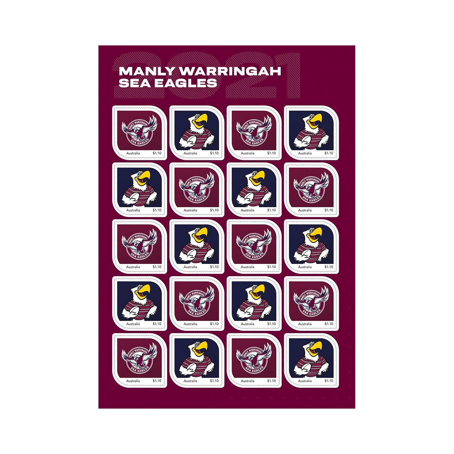 Sticker small NRL Manly Warringah Sea Eagles