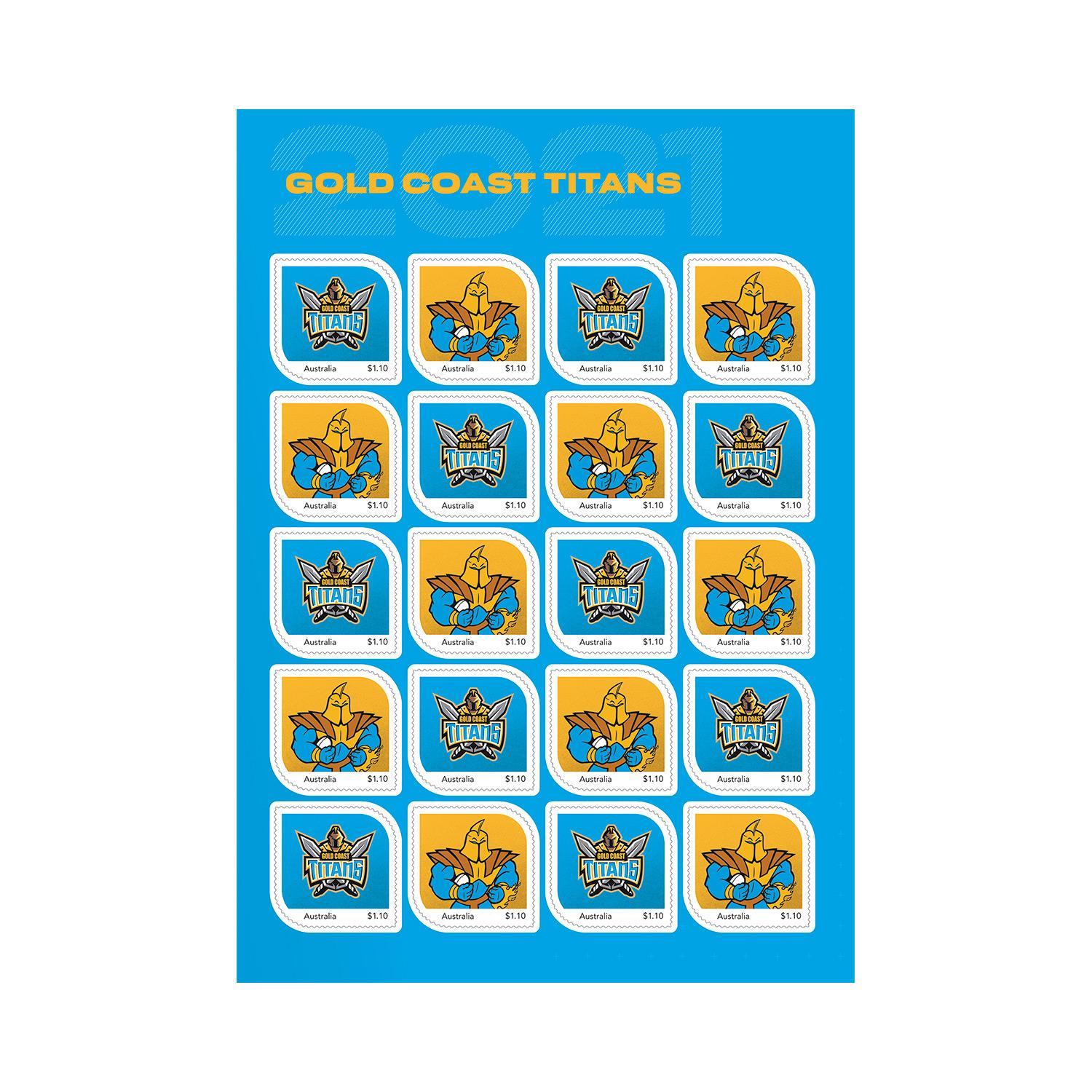 Nrl 2021 Gold Coast Titans Stamp Pack Nrl