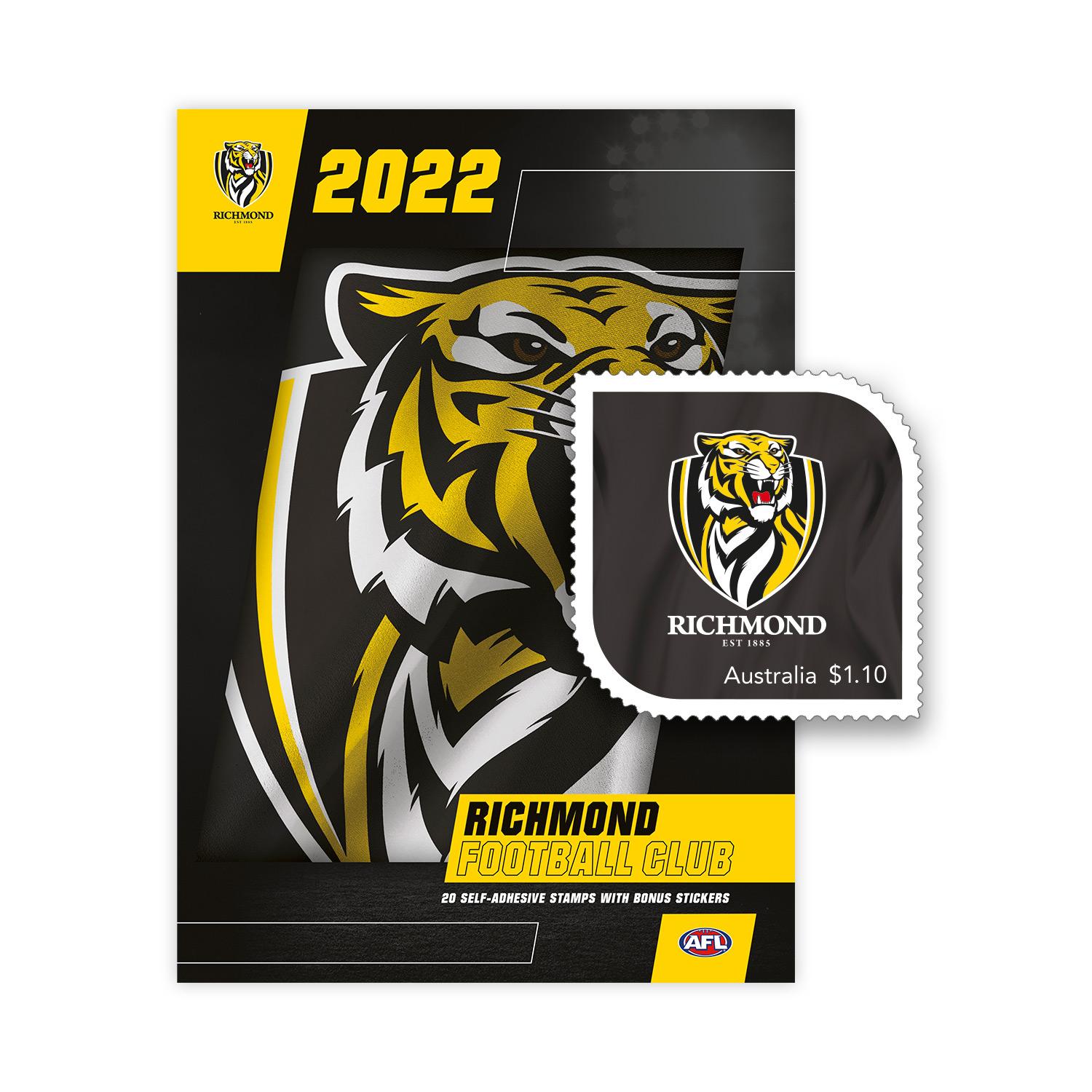 AFL 2022 Richmond Football Club Stamp Pack - AFL 2022 Collectables
