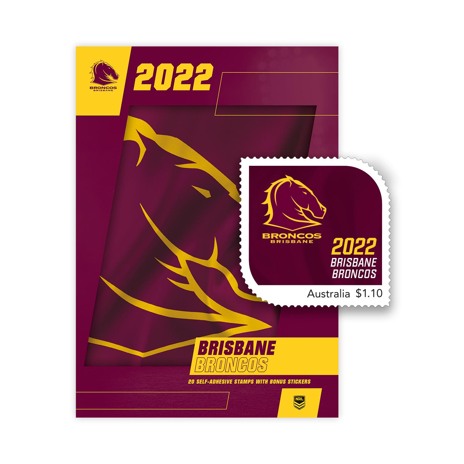 NRL 2022 Brisbane Broncos Stamp Pack NRL 2022 Collectables