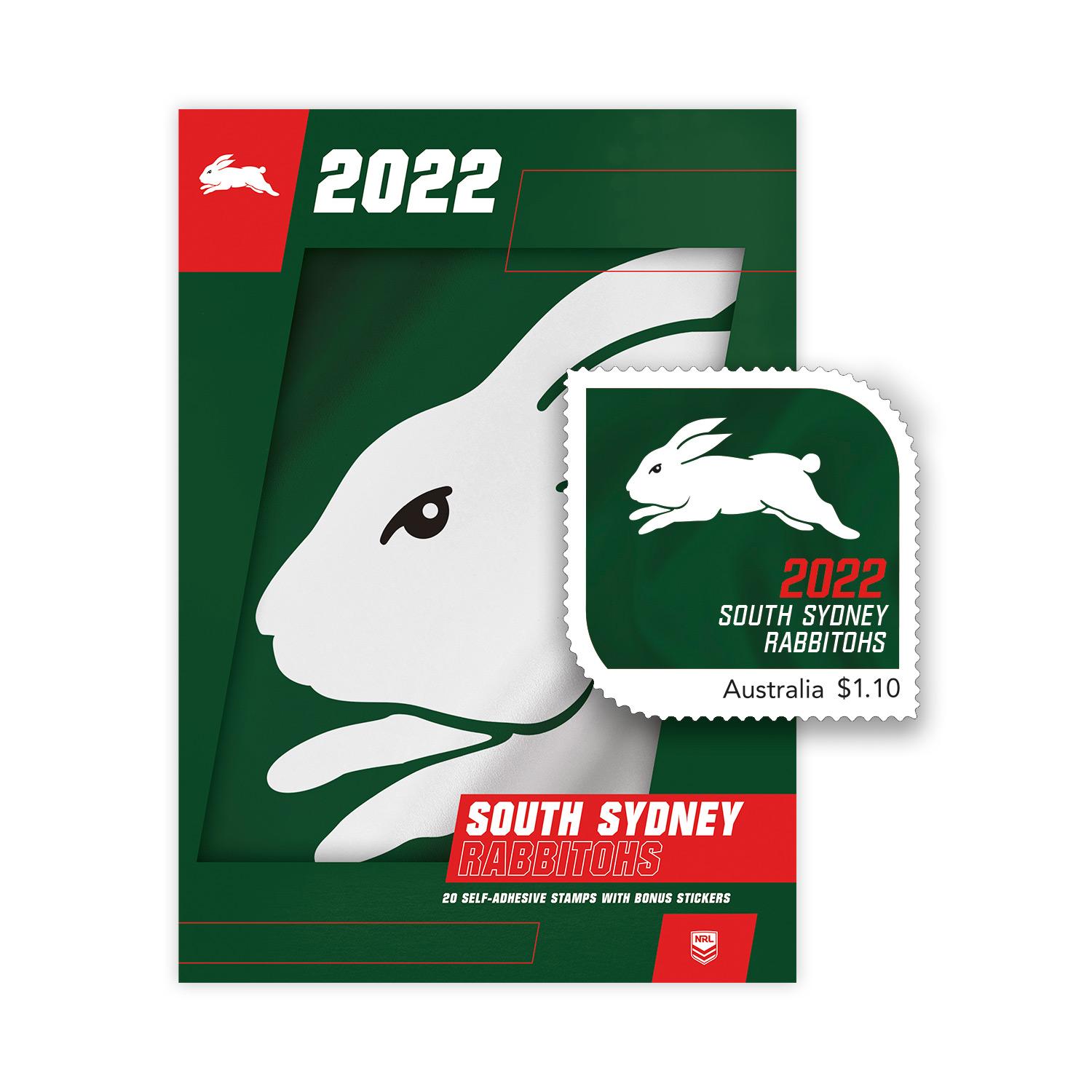NRL 2022 South Sydney Rabbitohs Stamp Pack NRL 2022 Collectables