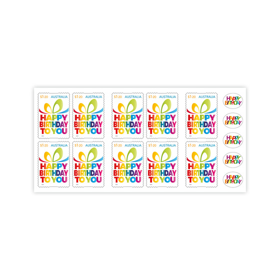 Booklet of 10x $1.20 Happy Birthday Stamps product photo Internal 2 DETAILS