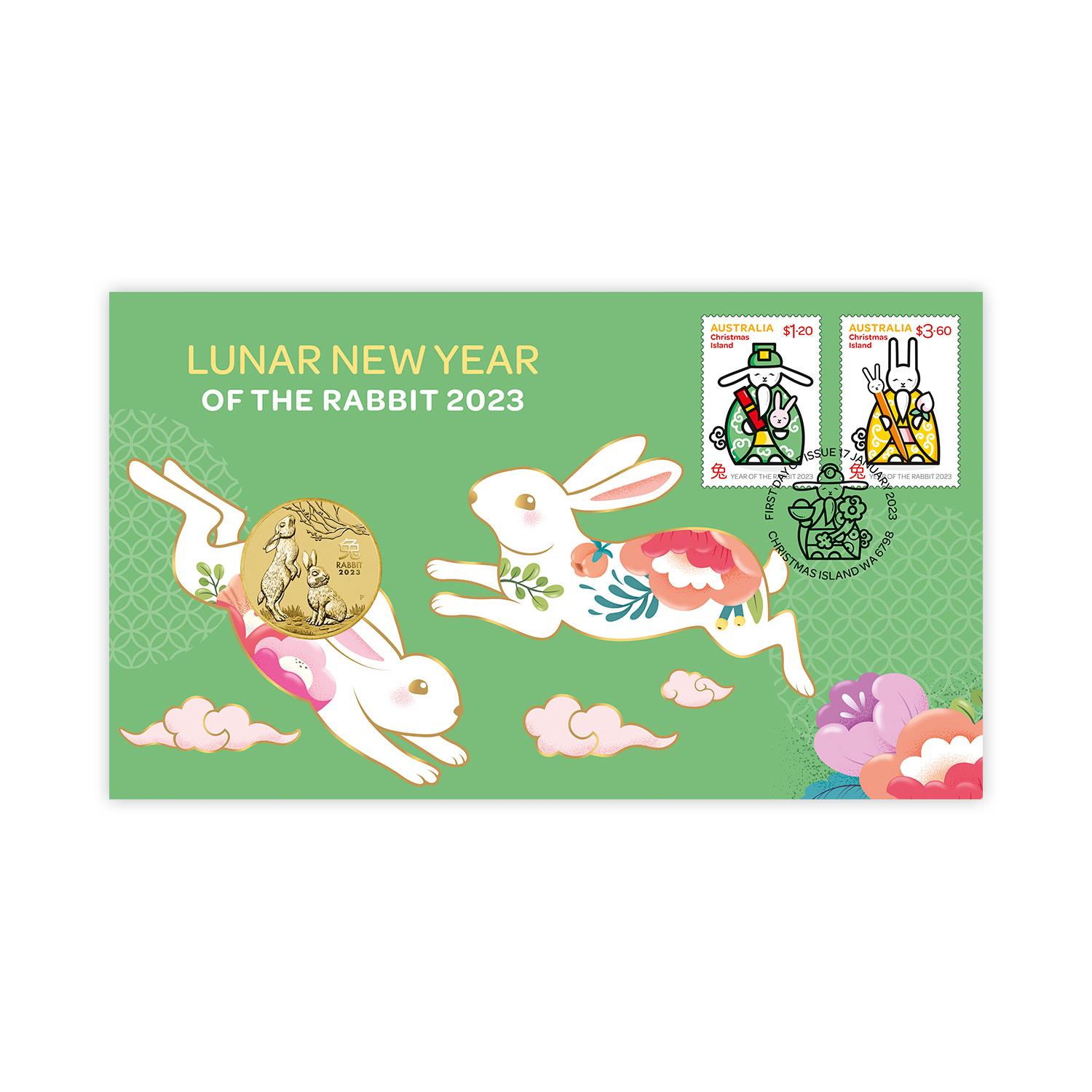Year of the Rabbit 2023 Perth Mint Postal Numismatic Cover