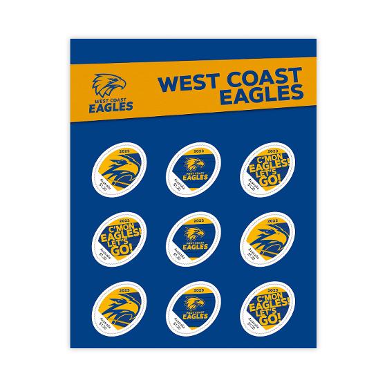 AFL 2023 West Coast Eagles Stamp Pack AFL