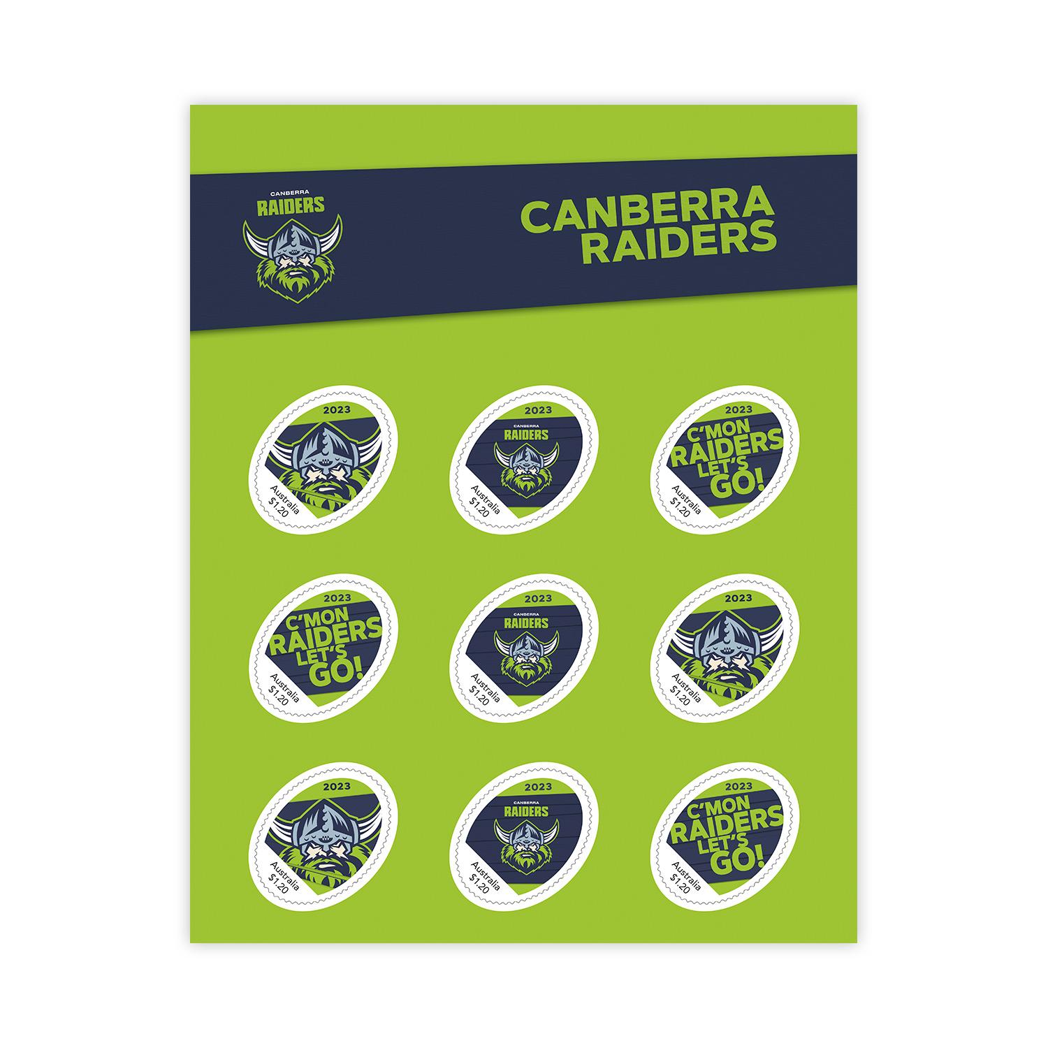 NRL 2023 Canberra Raiders Stamp Pack NRL