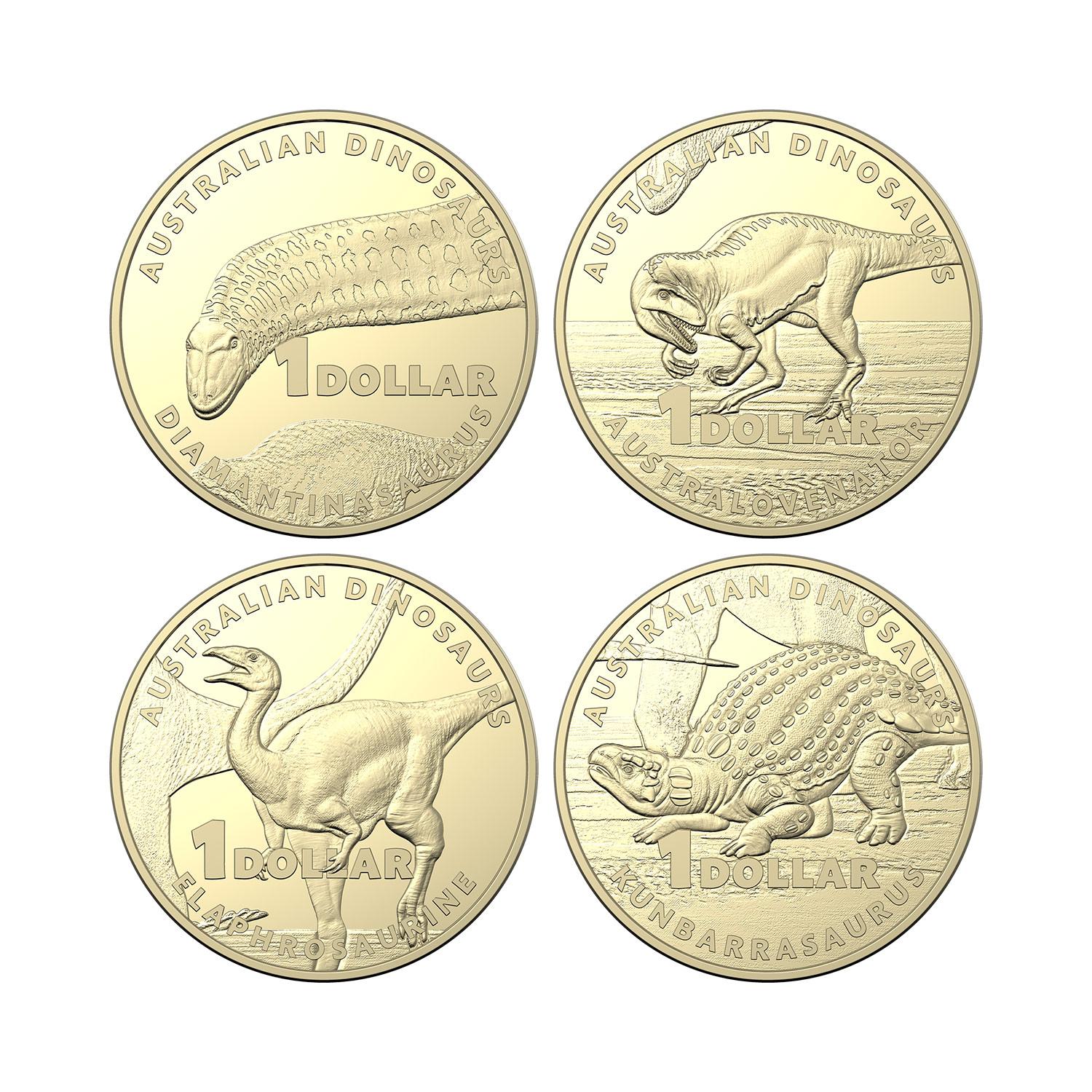 Australian Dinosaurs Proof FourCoin Collection