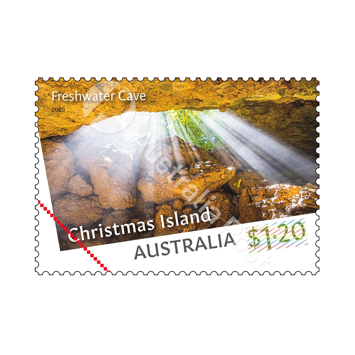 Set of Christmas Island Caves Gummed Stamps