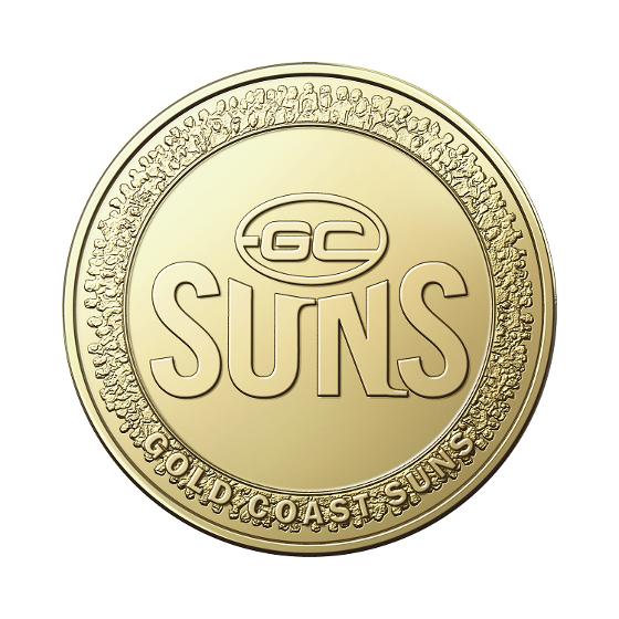 AFL 2023 $1 Gold Coast SUNS Coin