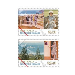 Norfolk Island 1974 Royal Visit Set of Stamps (1 x $1.20, 1 x $2.40) product photo