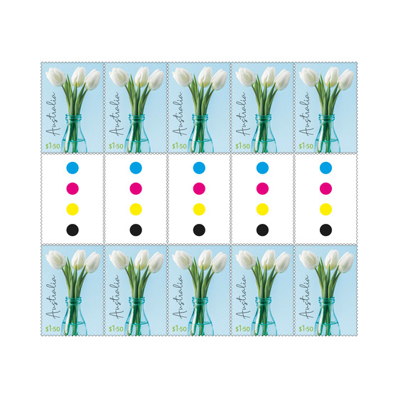 Special Occasions 2024 Gutter Strip of 10 x $1.50 Stamps (Tulip) product photo Internal 1 DETAILS