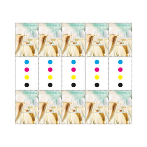 Special Occasions 2024 Gutter Strip of 10 x $1.50 Stamps (Champagne Flutes) product photo