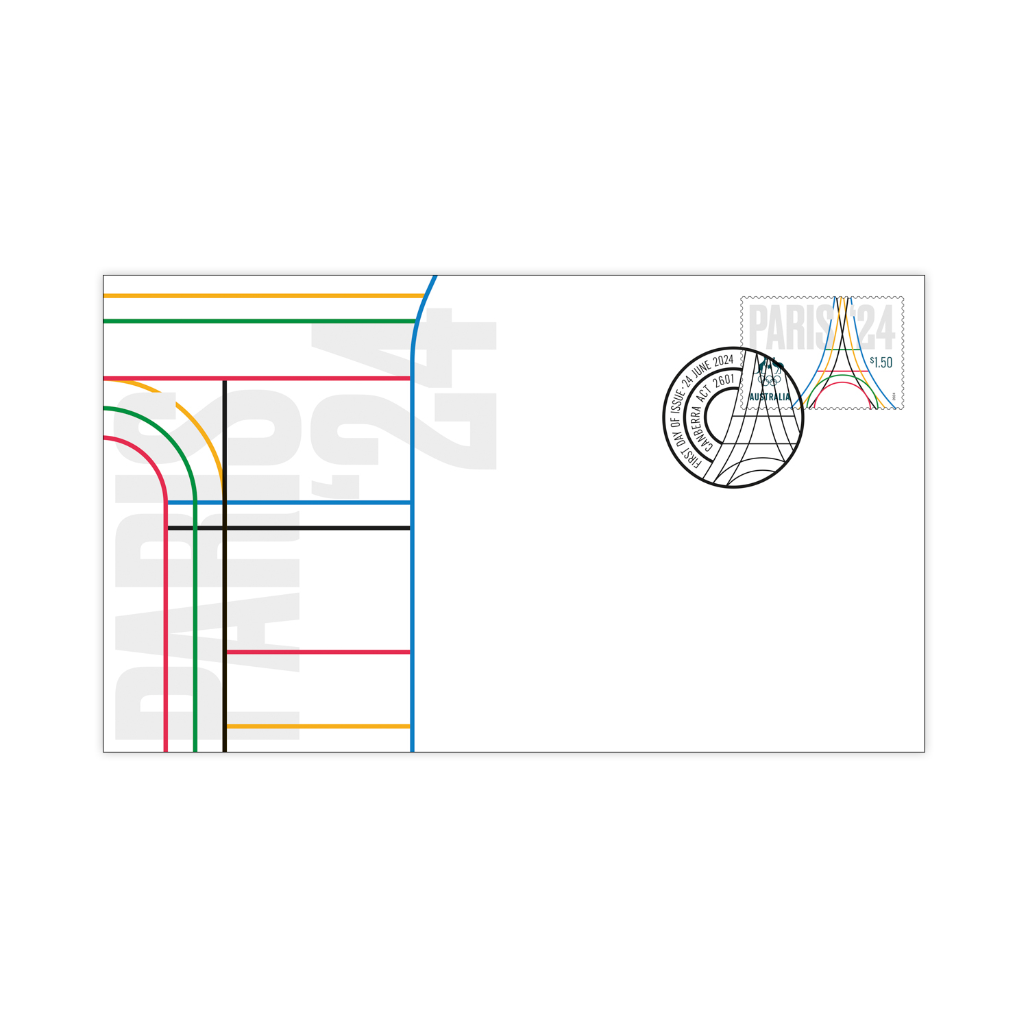 Paris 2024 Olympic Games First Day Cover (Gummed) Paris 2024 Olympic