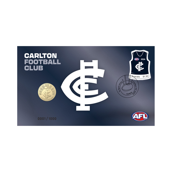 2024 AFL Carlton Postal Numismatic Cover (PNC) Postal Numismatic Covers
