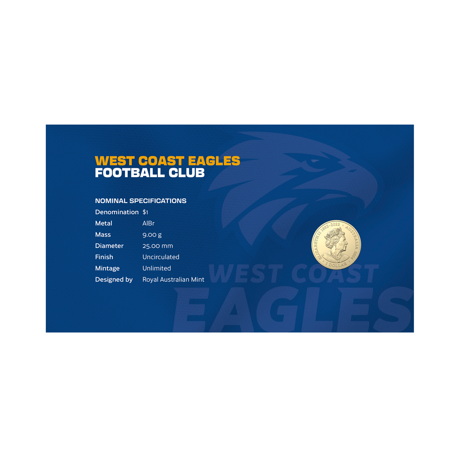 2024 AFL West Coast Eagles Postal Numismatic Cover (PNC) - Postal ...