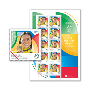 Noemie Fox, Canoe Slalom: Women&rsquo;s Kayak Cross &ndash; Paris 2024 Olympics Gold Medal Stamps product photo
