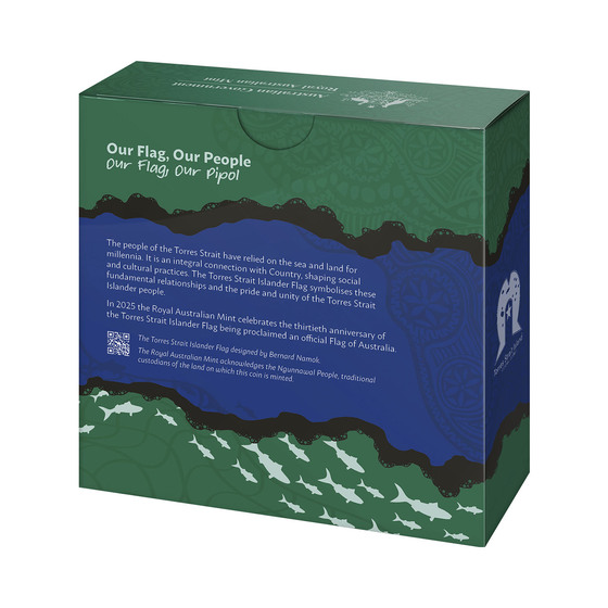 2025 $2 'C' Mintmark Coloured Fine Silver Proof Coin &ndash; 30th Anniversary of the Torres Strait Islander Flag product photo Internal 2 DETAILS