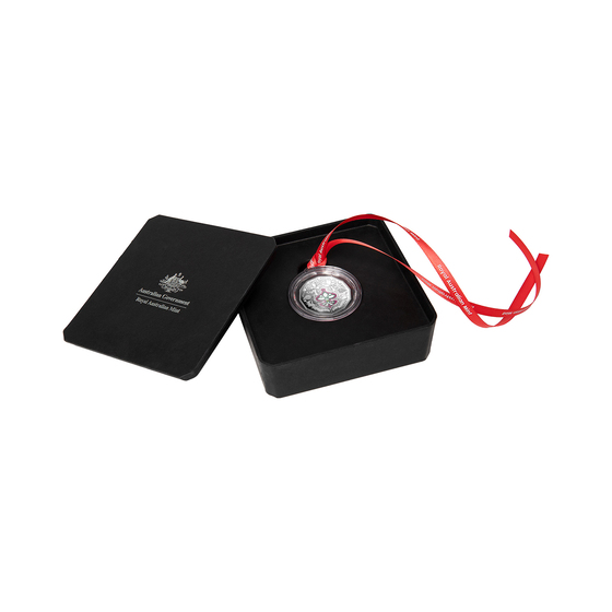 2025 Christmas Festive Florals 50c Coloured Fine Silver Proof Coin product photo Internal 3 DETAILS