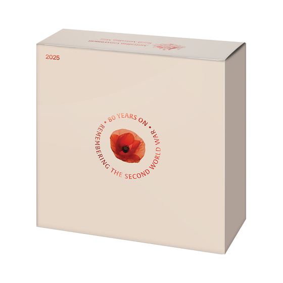 2025 80th Anniversary of WWII $2 Mintmark Coloured Fine Silver Proof Coin &ndash; Poppy Wreath product photo Internal 4 DETAILS