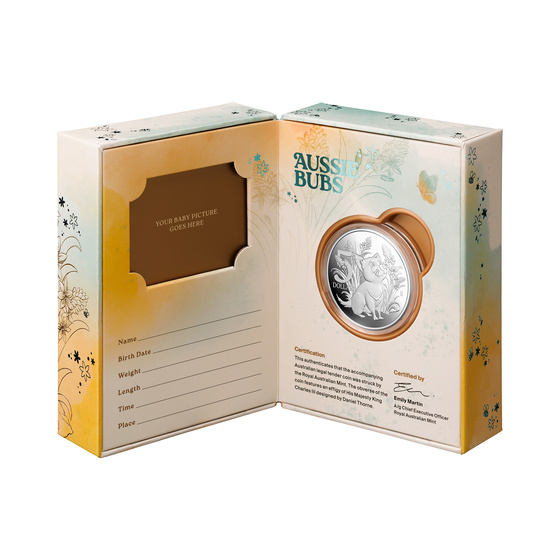 2026 $5 1oz Fine Silver Proof Coin - Aussie Baby Coin product photo Internal 1 DETAILS