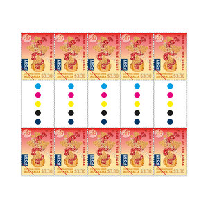 Christmas Island Lunar New Year 2025 - Year of the Snake Gutter Strip of 10 x $3.30 product photo