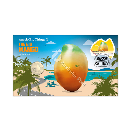 2025 Aussie Big Things 2 Postal Numismatic Cover (PNC) &ndash; The Big Mango product photo Internal 1 DETAILS