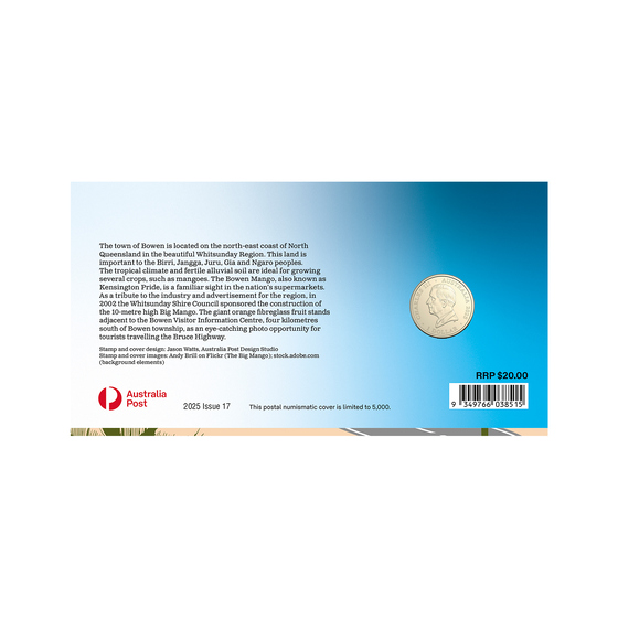 2025 Aussie Big Things 2 Postal Numismatic Cover (PNC) &ndash; The Big Mango product photo Internal 4 DETAILS