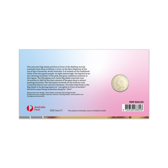 2025 Aussie Big Things 2 Postal Numismatic Cover (PNC) &ndash;  The Big Galah product photo Internal 4 DETAILS
