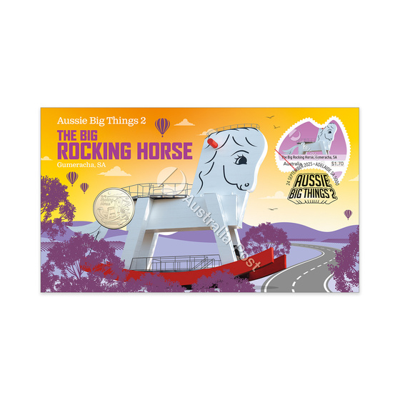 2025 Aussie Big Things 2 Postal Numismatic Cover (PNC) &ndash;  The Big Rocking Horse product photo Internal 1 DETAILS