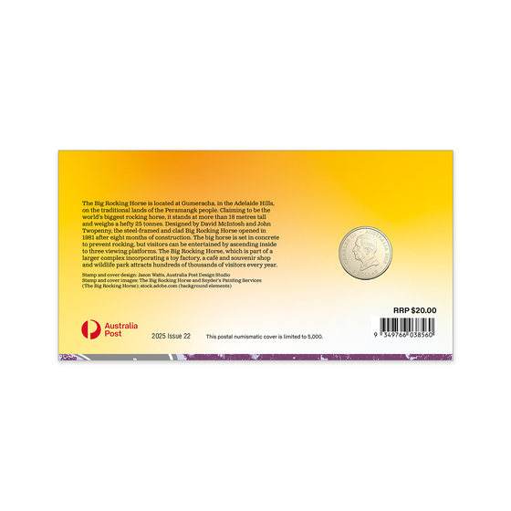 2025 Aussie Big Things 2 Postal Numismatic Cover (PNC) &ndash;  The Big Rocking Horse product photo Internal 4 DETAILS