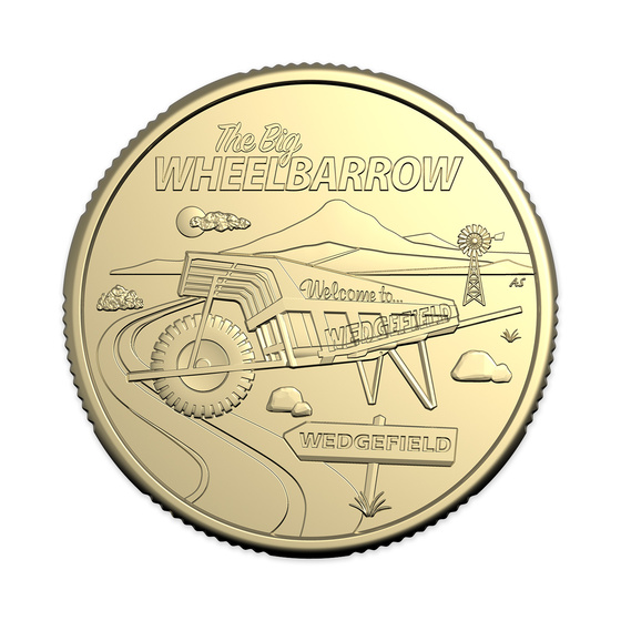 2025 Aussie Big Things 2 $1 AlBr Uncirculated &ndash; The Big Wheelbarrow product photo Internal 1 DETAILS