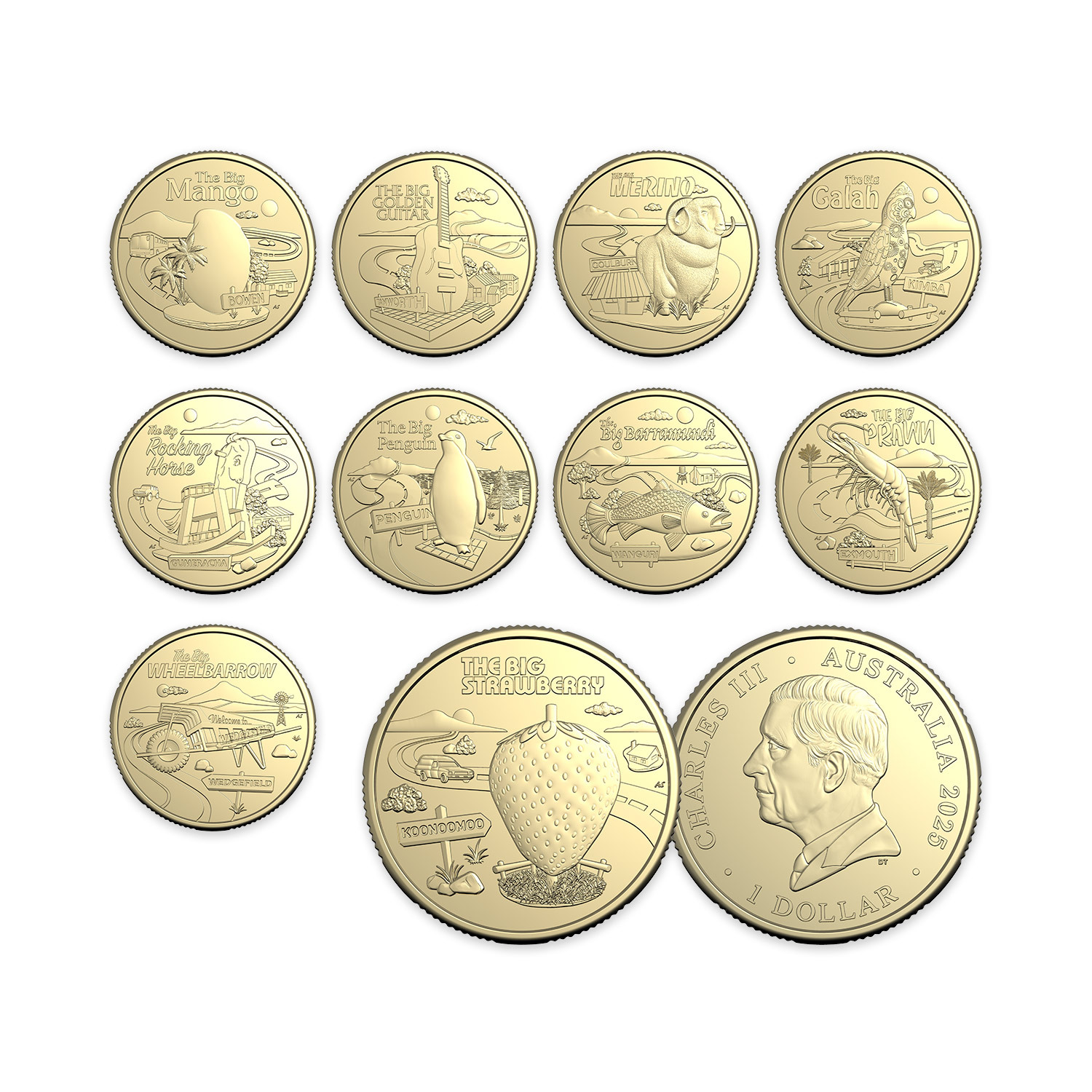 2025 Aussie Big Things 2 – 12-coin Folder and Tube Set - Aussie Big ...
