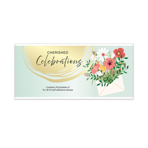 Cherished Celebrations Chequebook of 200 x $1.70 &ndash; Flowers and Envelope product photo
