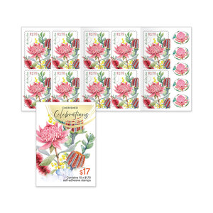 Cherished Celebrations Self-Adhesive Booklet of 10 x $1.70 &ndash; Native Flowers product photo