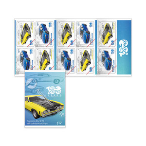 Ford: 100 Years in Australia (Mixed XA & FG-X XR8) Self-Adhesive Booklet of 10 x $1.70  product photo