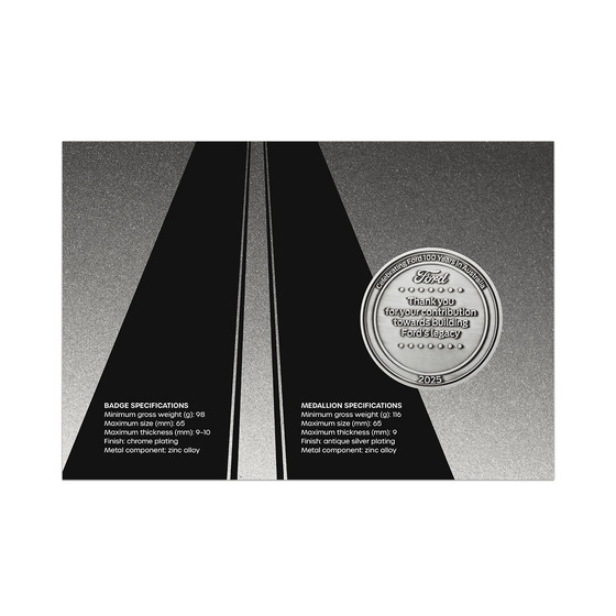 Ford First Car Medallion and Logo Badge Cover product photo Internal 3 DETAILS