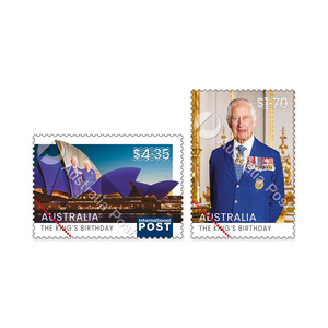 The King's Birthday Set of Stamps (1 x $1.70, 1 x $4.35 International) product photo