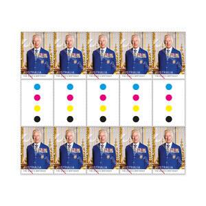 The King's Birthday Gutter Strip 10 x $1.70 Stamps product photo