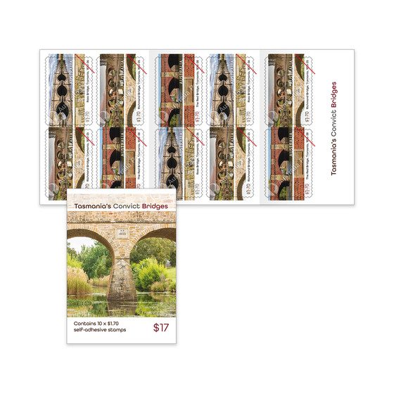 Tasmania's Convict Bridges Self-Adhesive Booklet of 10 x $1.70 (Mixed) product photo Internal 1 DETAILS