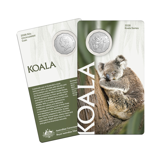 2026 50c CuNi Uncirculated Coin &ndash; Koala Series product photo Internal 1 DETAILS