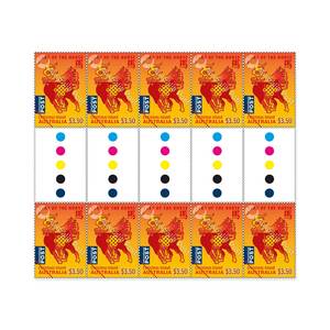 Christmas Island 2026 Lunar New Year &ndash; Year of the Horse Gutter Strip 10 x $3.50 product photo