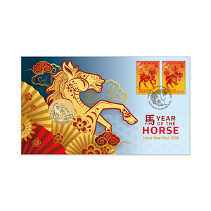 Christmas Island 2026 Lunar New Year &ndash; Year of the Horse Postal Numismatic Cover (PNC) product photo