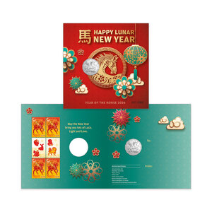 Christmas Island 2026 Lunar New Year &ndash; Year of the Horse 50c Coin and Greeting Card product photo