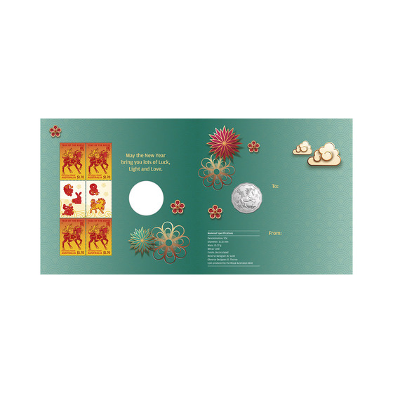 Christmas Island 2026 Lunar New Year &ndash; Year of the Horse 50c Coin and Greeting Card product photo Internal 7 DETAILS