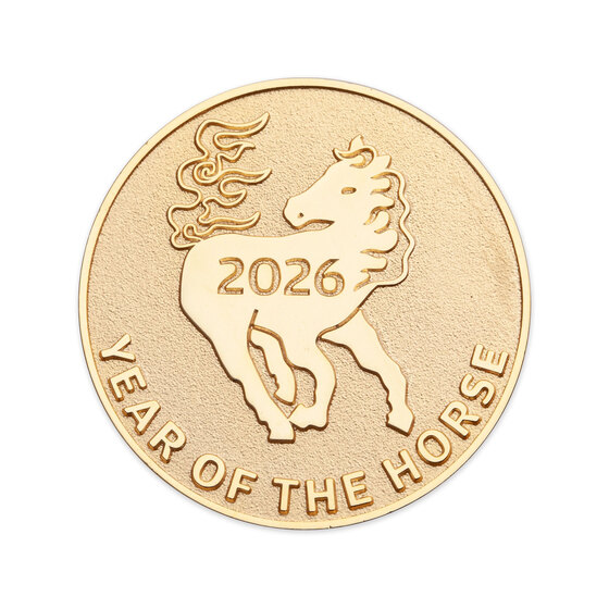 Christmas Island 2026 Lunar New Year &ndash; Year of the Horse Lunar New Year Horse Medallion in Card product photo Internal 2 DETAILS