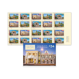 Regional Heritage Australia Self-Adhesive Booklet of 20 x $1.70 (Mixed) product photo