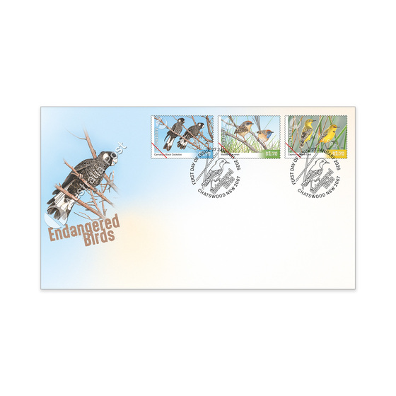 Endangered Birds First Day Cover (Gummed) product photo Internal 1 DETAILS