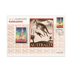 The Art of Eileen Mayo Medallion Cover &mdash; Kangaroo with Joey product photo