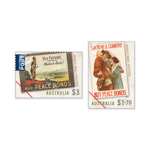 2026 ANZAC Day &ndash; Preparing for Peace Set of Stamps (1 x $1.70, 1 x $3 International) product photo